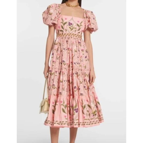 Agua By Agua Bendita Alga Pacifico Embroidered Midi Dress M - Picture 15 of 15